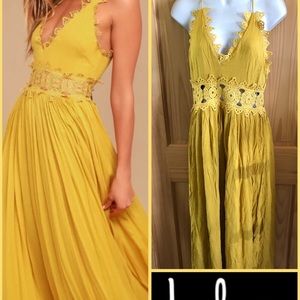 LULU’S Mustard Maxi Dress